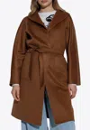 Max Mara Lilia Belted Cashmere Coat In Brown