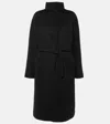 Max Mara Lilia Belted Cashmere Wrap Coat In Black