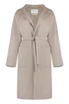 Max Mara Ludmilla Belted Cashmere Midi Coat In Beige