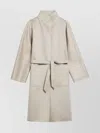 Max Mara Beige Lilia Cashmere Zibellinato Coat In White
