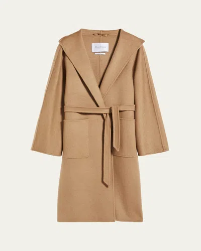 Max Mara Lilia Cashmere Wrap Coat In Brown