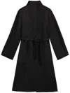 Max Mara Long-sleeved Cashmere Coat In Black