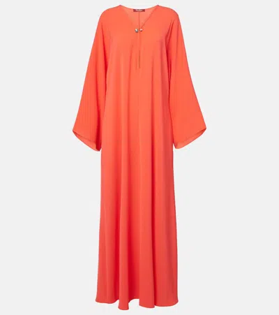 Max Mara Lillo Cady Maxi Dress In Red