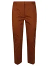 Max Mara Tapered Cropped Trousers In Cuoio Scuro
