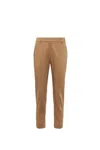 Max Mara Belt Loops Slacks In Leather Brown