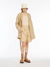 Max Mara Linen And Cotton Jacket In Colonial