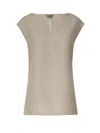 Max Mara Split Neckline Sleeveless Blouse