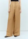 Max Mara Linen-and-silk Pants In Camel