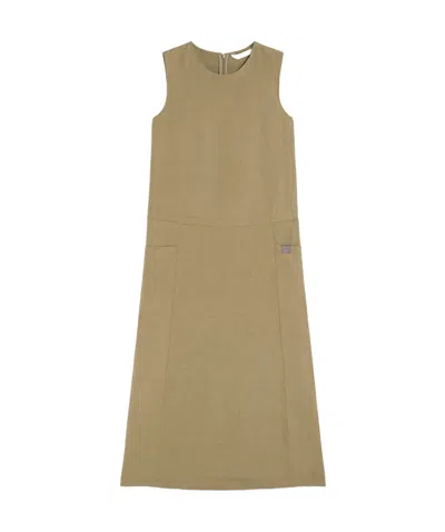 Max Mara Linen And Silk Sleeveless Dress