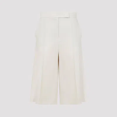 Max Mara Linen Bermuda Shorts In Nude & Neutrals