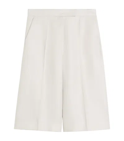 Max Mara Linen Bermuda Shorts In Multi