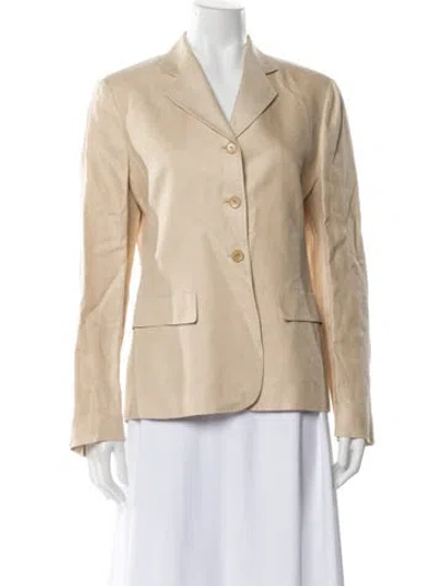 Pre-owned Max Mara Linen Blazer In Black