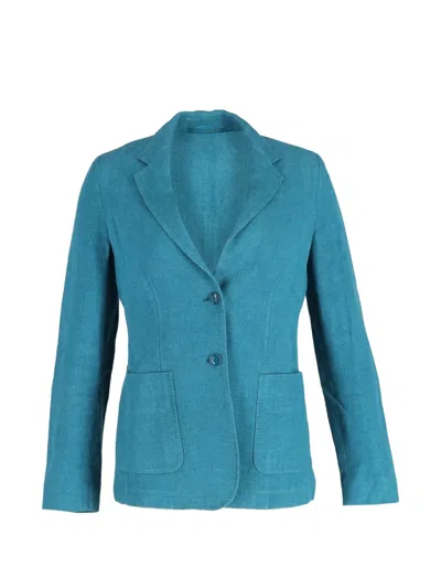 Pre-owned Max Mara Linen Blazer In Blue