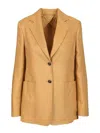 Max Mara Jacket Tailored Shoulder Pads In Brown