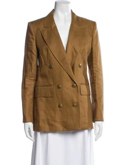 Pre-owned Max Mara Linen Blazer In Brown
