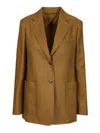 Max Mara Linen Blazer In Gold