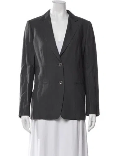 Pre-owned Max Mara Linen Blazer In Gray