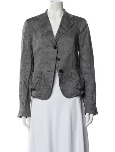 Pre-owned Max Mara Linen Blazer In Grey