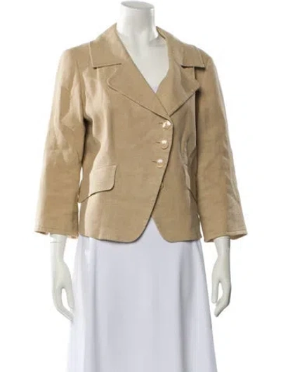 Pre-owned Max Mara Linen Blazer In Neutral