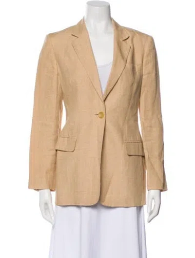Pre-owned Max Mara Linen Blazer In Neutral