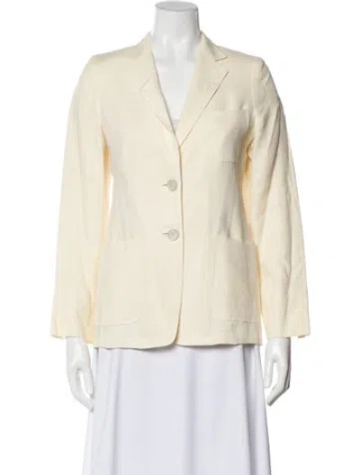 Pre-owned Max Mara Linen Blazer In Neutral