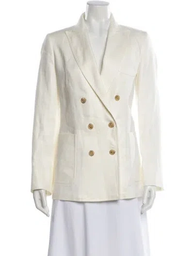 Pre-owned Max Mara Linen Blazer In Neutral