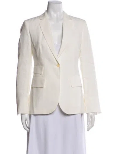 Pre-owned Max Mara Linen Blazer In Neutral