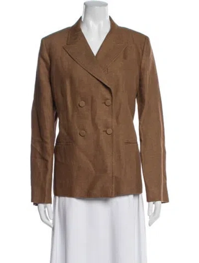 Pre-owned Max Mara Linen Blazer In Neutral