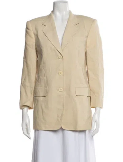 Pre-owned Max Mara Linen Blazer In Neutral
