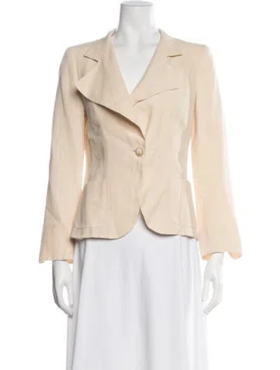 Pre-owned Max Mara Linen Blazer In Neutral