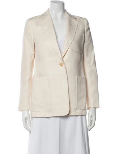 Pre-owned Max Mara Linen Blazer In Neutral
