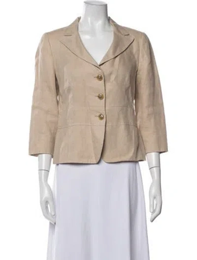 Pre-owned Max Mara Linen Blazer In Neutrals