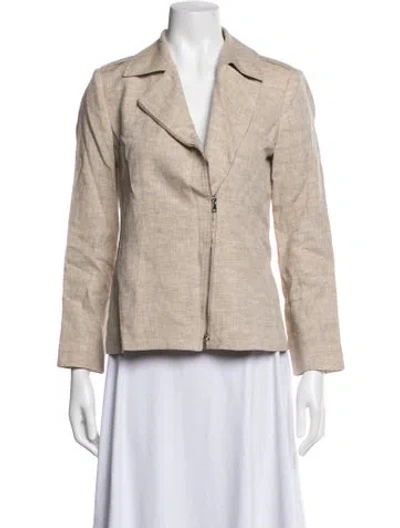 Pre-owned Max Mara Linen Blazer In Neutrals
