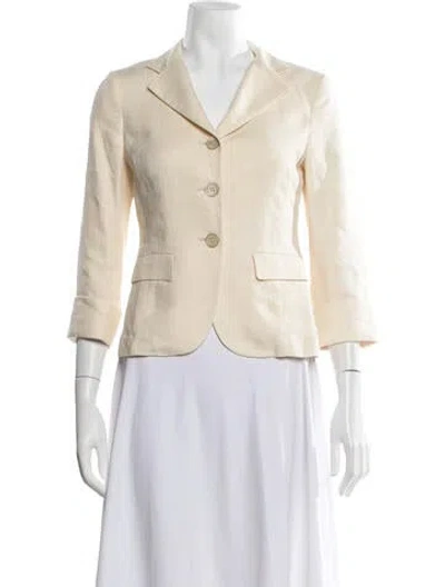 Pre-owned Max Mara Linen Blazer In Neutrals