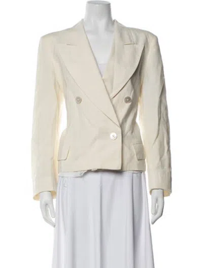Pre-owned Max Mara Linen Blazer In Neutrals