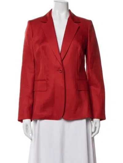 Pre-owned Max Mara Linen Blazer In Orange