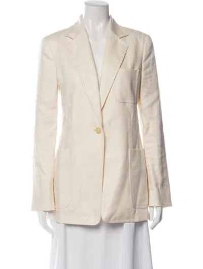 Pre-owned Max Mara Linen Blazer In Pink
