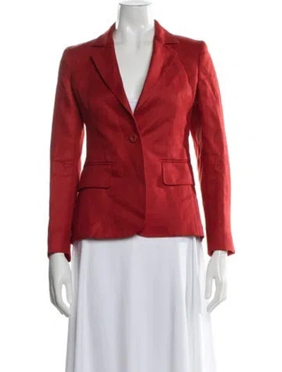 Pre-owned Max Mara Linen Blazer In Red