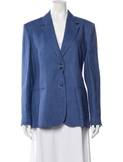 Pre-owned Max Mara Linen Blazer W/ Tags In Purple
