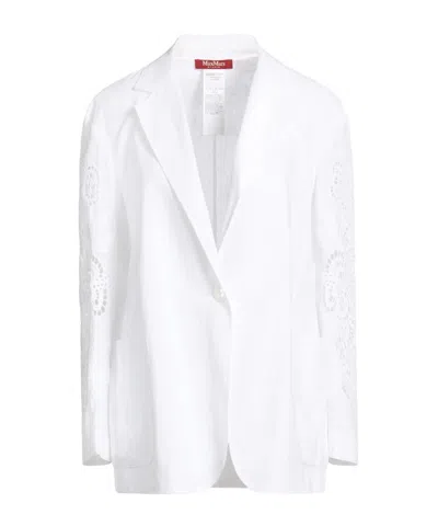 Max Mara Linen Blazer In White