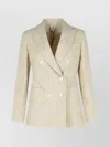 Max Mara Ivory Linen Blend Blazer Women