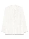 Max Mara Striped Pattern Blazer Notched Lapels In White