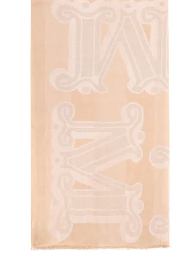 Max Mara Linen Blend Stole In Pink