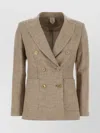 Max Mara Cappuccino Linen Blend Targa Blazer