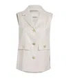 Max Mara Linen-blend Waistcoat In Beige