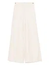 Max Mara Linen-blend Wide-leg Trousers In Neutral