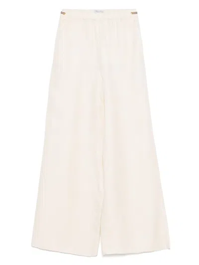 Max Mara Linen-blend Wide-leg Trousers