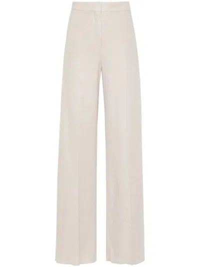 MAX MARA MAX MARA LINEN BLEND WIDE-LEG TROUSERS