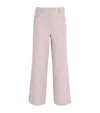 Max Mara Linen-blend Wide-leg Trousers In Pink
