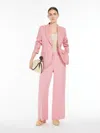 Max Mara Linen Canvas Blazer In Pink